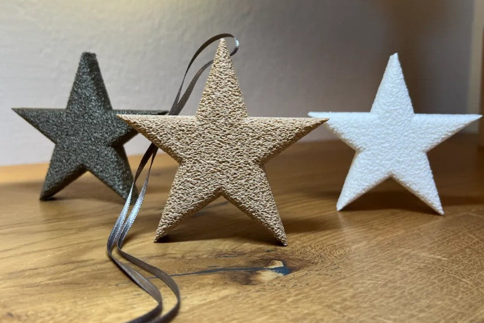 Adornos navideños con forma de estrella
