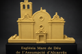 Reproducción en miniatura de la Iglesia de Alcarràs impresa en 3D.
