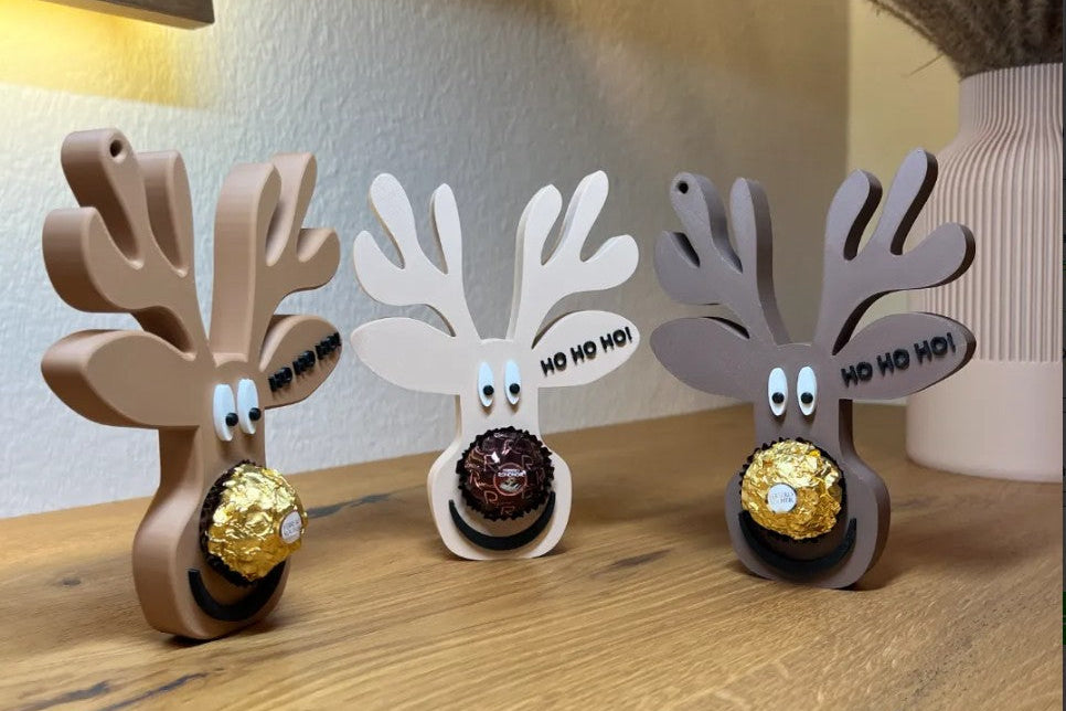 Soporte decorativo navideño para bombones Ferrero Rocher.
